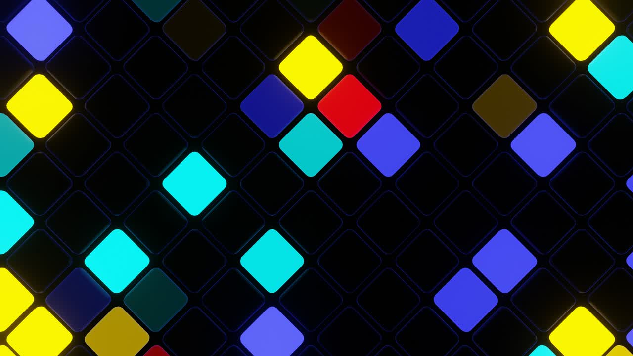 vj 루프를 실행하는 네온 디스코 패널