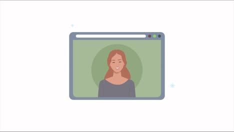 mujer de negocios elegante en la plantilla de la página web
