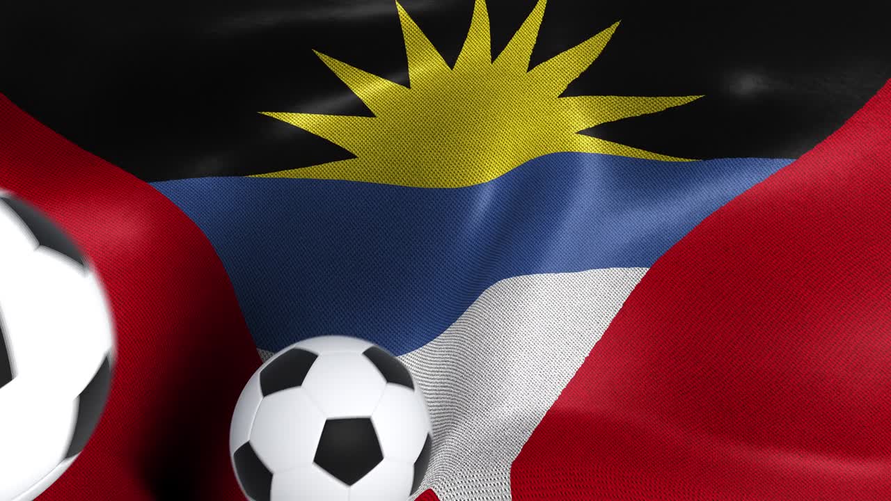 안티구아와 바르부다의 발과 축구공
