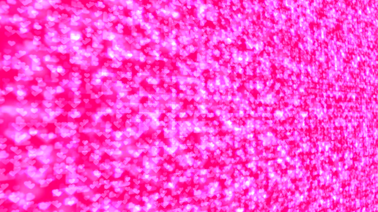 추상적인 발렌타인 사랑 심장 관점 뷰 분홍색 빛나는 패턴 배경 패닝 움직이는, 원활한 루프 애니메이션 4k