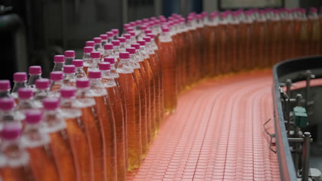 línea de producción de bebidas en una fábrica