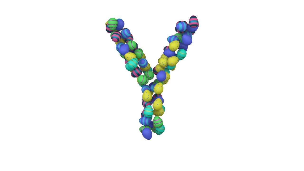 letra de fuente con tema de huevo de pascua y