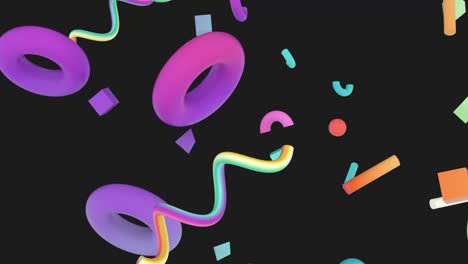 abstract colorful 3d art background with geometric shape. memphis style.