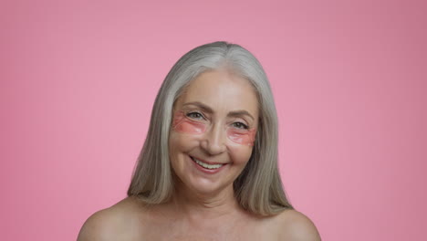 Senior Woman with Eye Patches