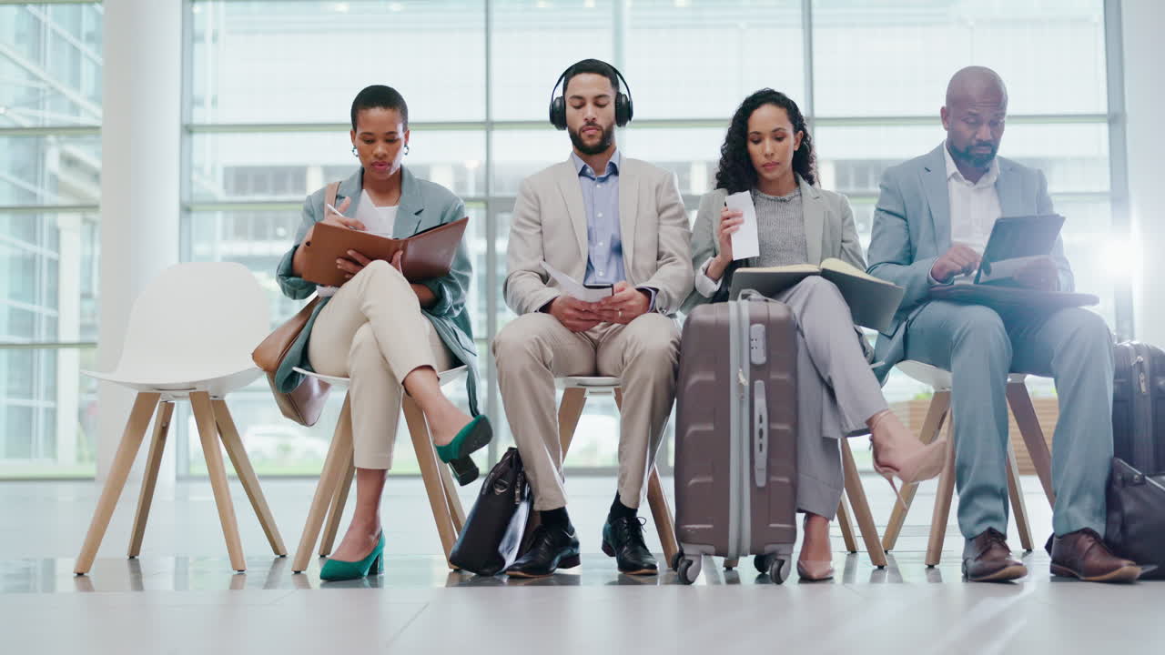 Airport waiting room, travel