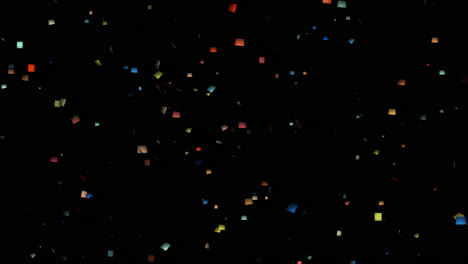 colorful confetti on black background