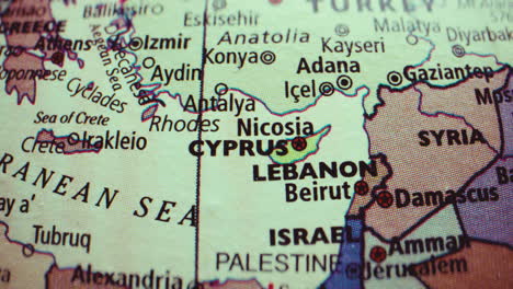 map of cyprus, lebanon, turkey, syria, and israel