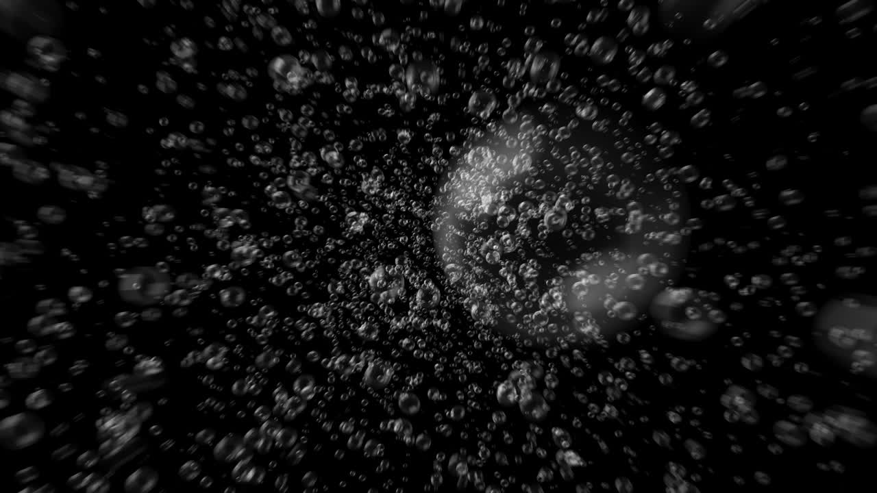 수중 거품을 통해 아름다운 움직임