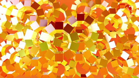 abstract graphic background from rotating cubes, 3d rendering