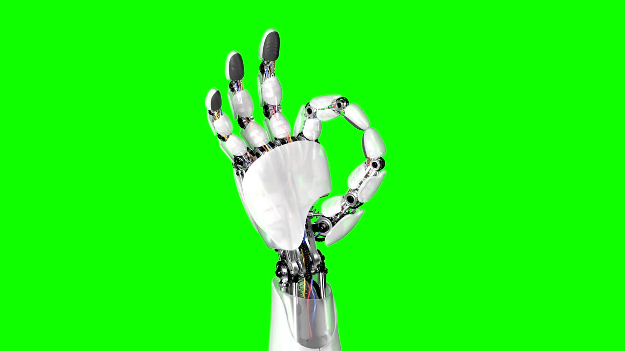 Robotic Hand Shows Okay Sign4K