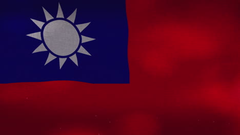 the taiwan national waving flag