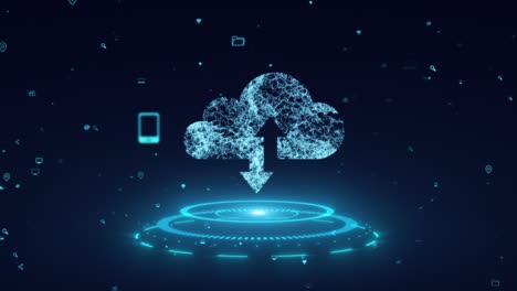 cloud computing and big data concept. 5g connectivity of digital data and futuristic information communication, network technology of the internet and big data