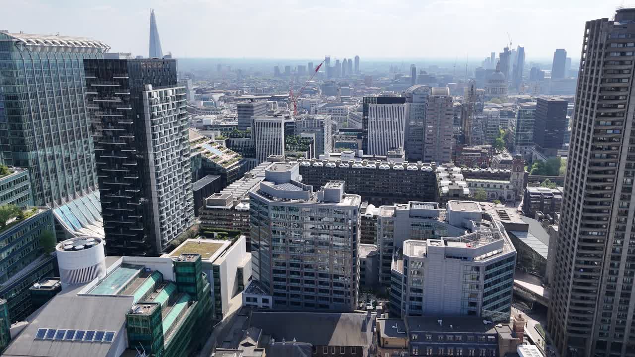 Barbican Centre London UK performing arts centre drone,aerial