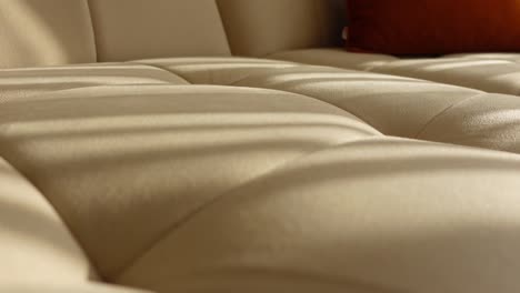 close-up of a beige sofa
