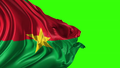 flag of burkina faso waving