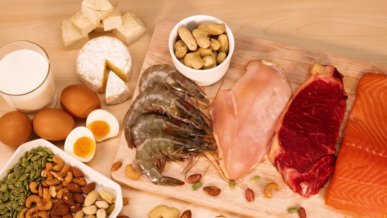 variedad de fuentes de proteínas saludables