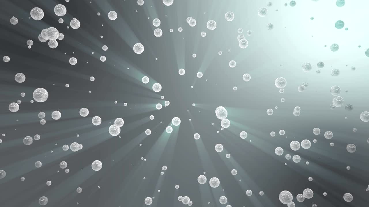 공기가 없는 공간에서 공의 3d 추상 애니메이션