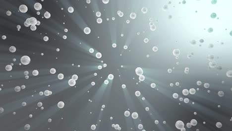 3d abstract animation of balls in an airless space