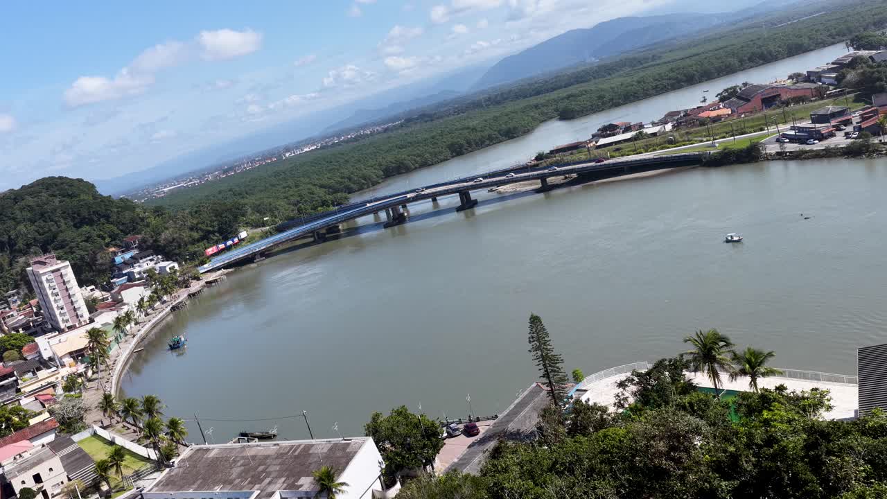 Itanhaem Skyline At Itanhaem In Sao Paulo Brazil. Beach Skyline. Downtown Cityscape. Summer Travel. Itanhaem Skyline At Itanhaem In Sao Paulo Brazil. Seascape Scenery
