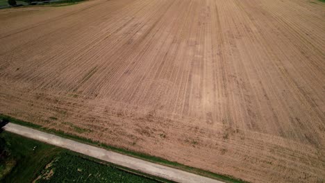 Aerial,-freshly-plowed-farm-field
