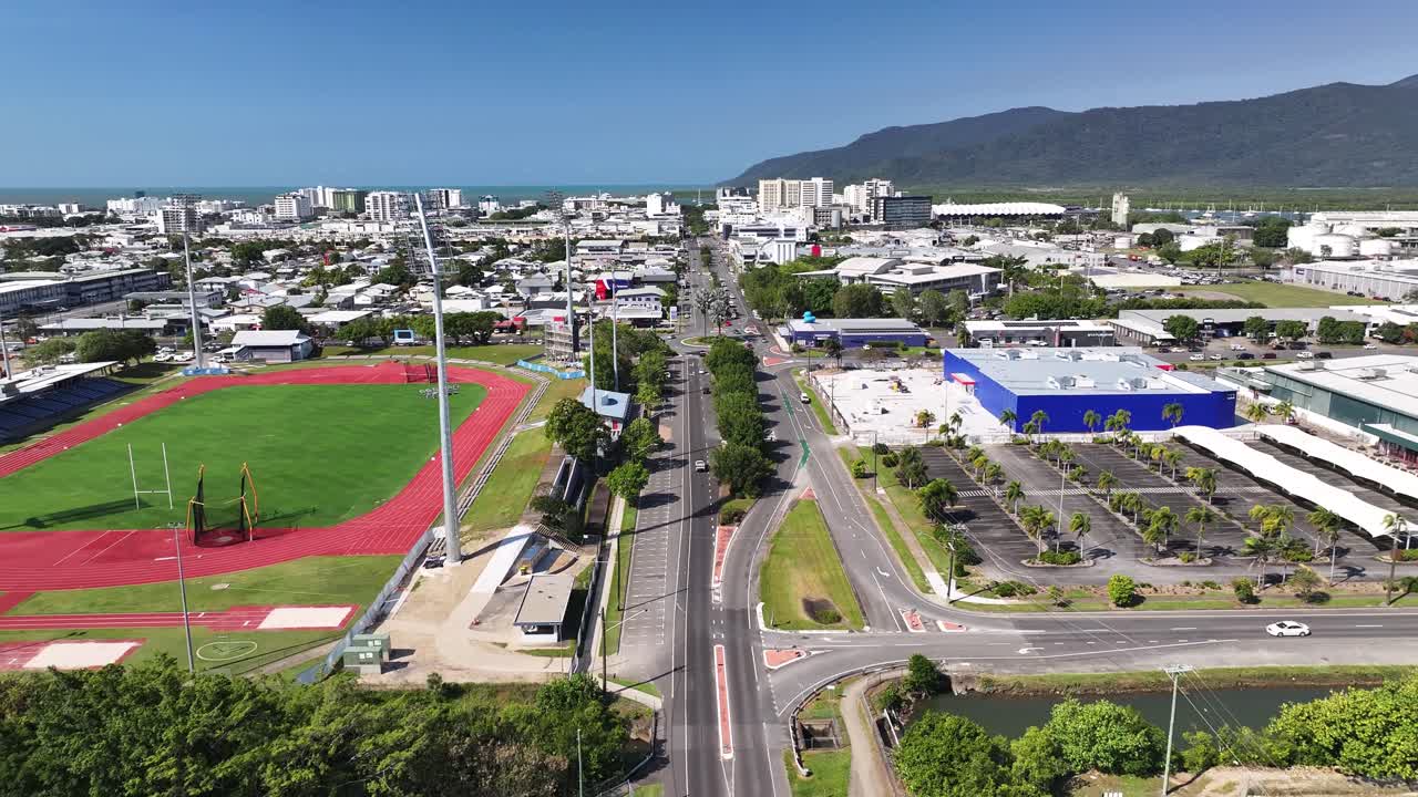 Barlow Park Sporting Complex In Parramatta Park, Queensland, Australia. aerial shot