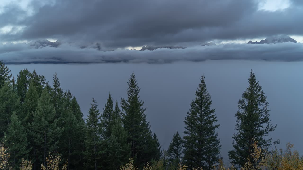 Grand Teton Mountains in Morning Fog
