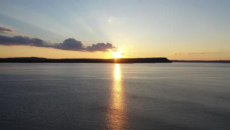 sunset over a river