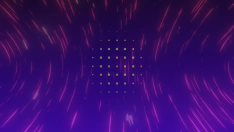 animación de rastros de luz sobre puntos de colores