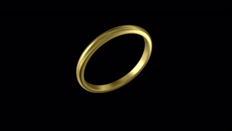 gold ring element loop with alpha