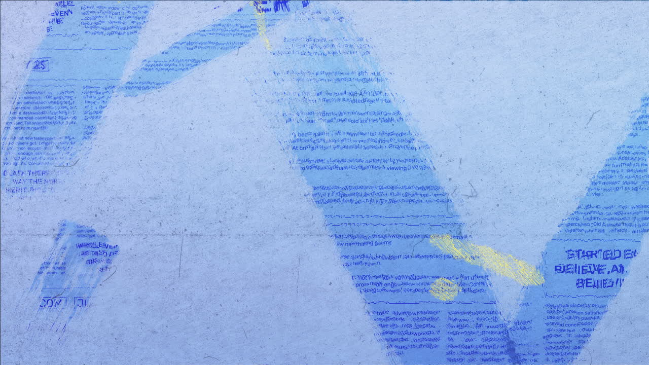 Animated Grunge Newspaper Paint Strokes