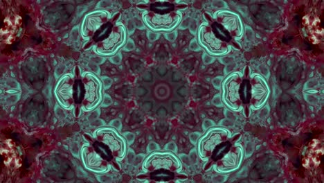 movimiento de caleidoscopio abstracto círculo geométrico y formas de estrellas