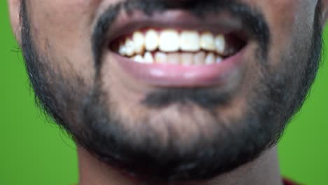 close up of smiling teeth isolated