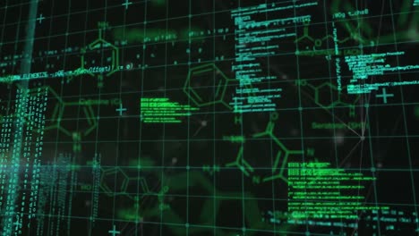 animation of data processing over chemical structures