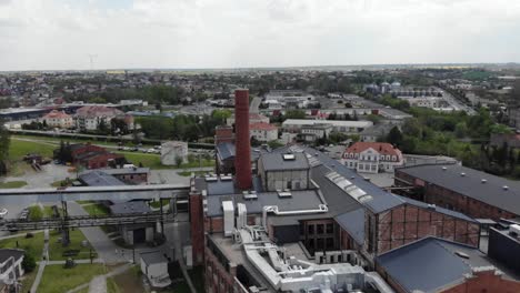 aerial view of the cukrownia znin in poland