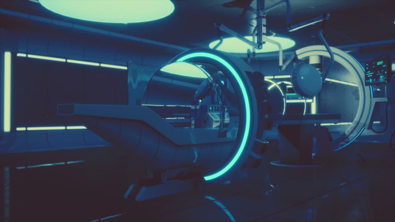 laboratorio de resonancia magnética de resonancia magnética futurista