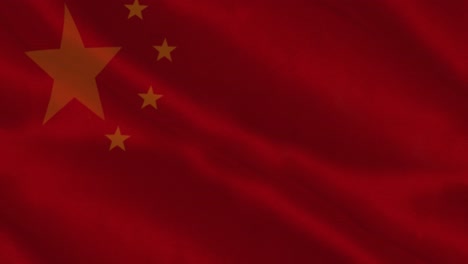 Animation-Der-Wehenden-Flagge-Chinas-Mit-Kopierraum