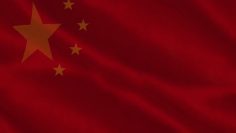 Animation-of-waving-flag-of-china-with-copy-space