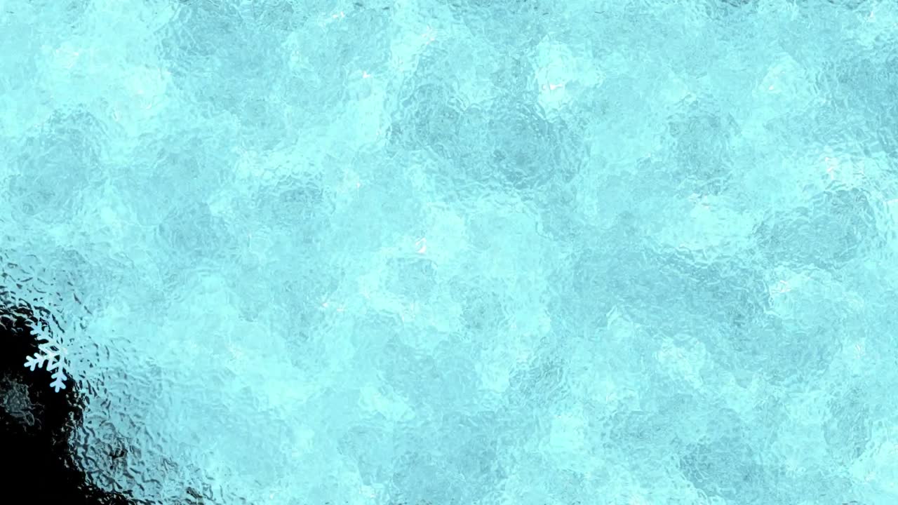 animación de navidad congelando copos de nieve sobre fondo negro