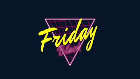 Black-Friday-with-retro-neon-triangle-and-grid-in-dark-galaxy