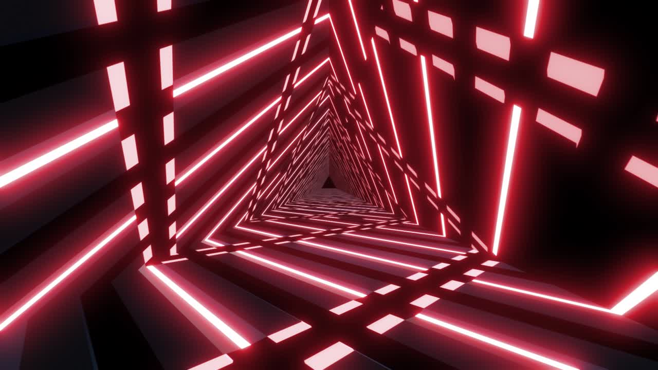 túnel de triángulo de neón