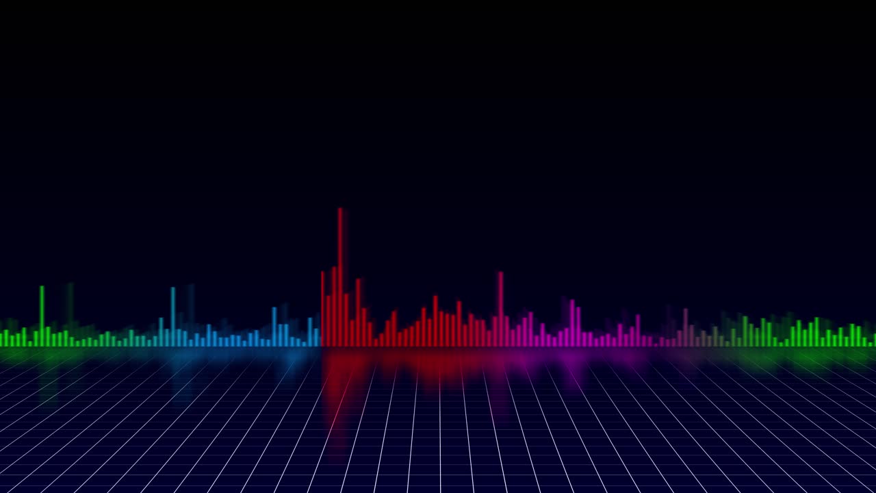 Animated lines audio spectrum music visualizer waveform equalizer spectrum music equalizer wave