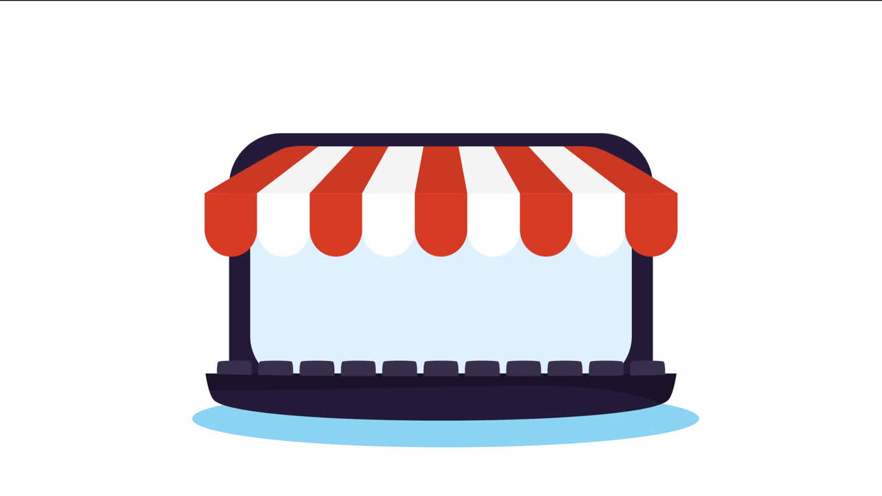 animación de comercio electrónico portátil para computadoras portátiles