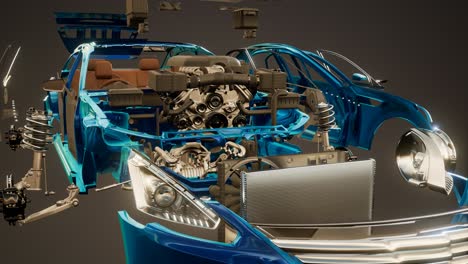 Disassembled-Car-with-Visible-Parts