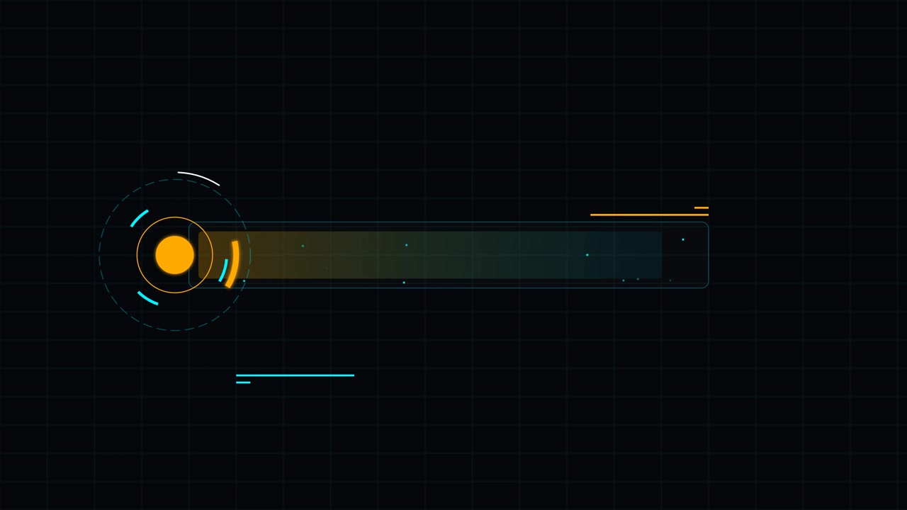 Animated Digital Lower Third Graphic with Futuristic HUD Elements