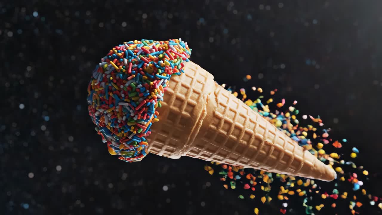 Ice Cream Cone with Sprinkles