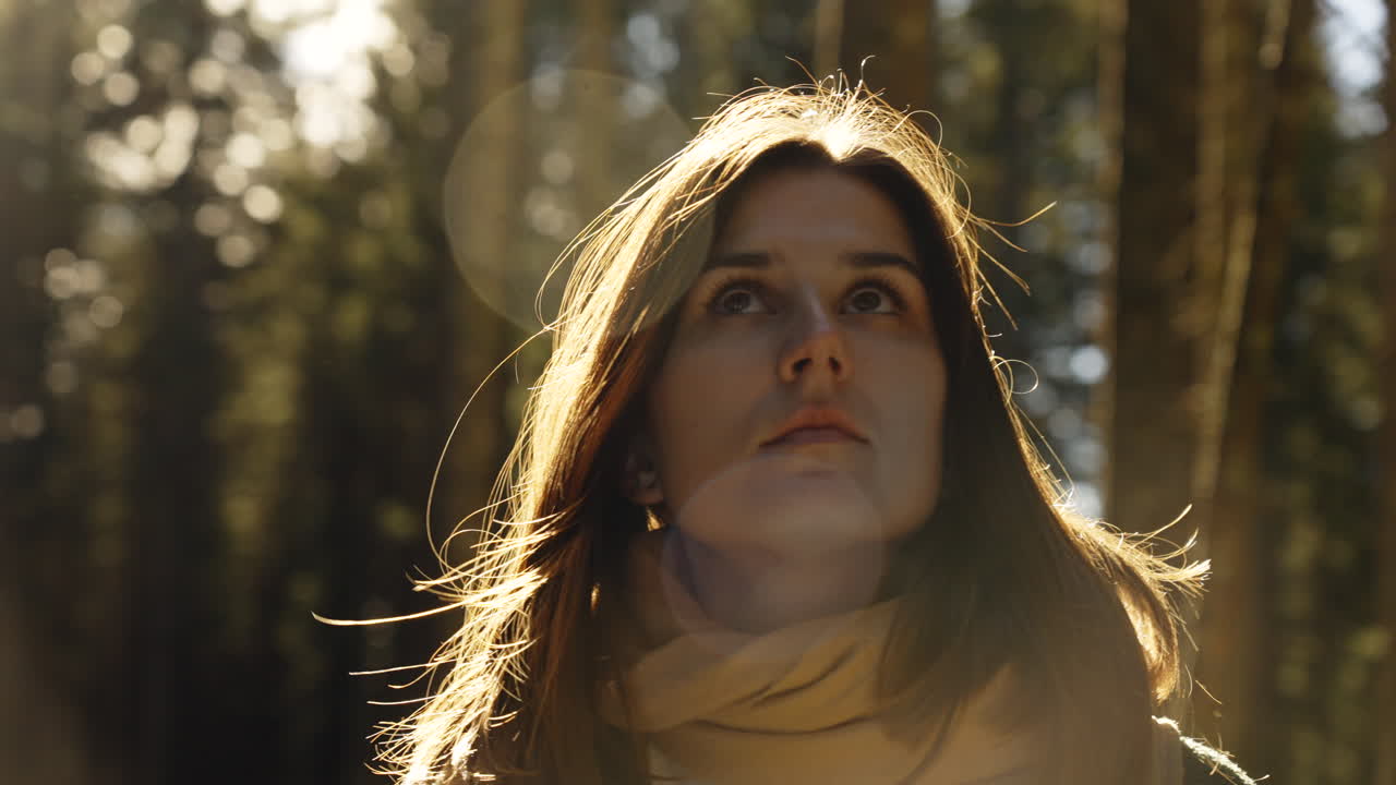 Woman in a Forest, Profile View