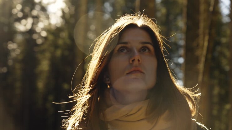 Woman in a Forest, Profile View