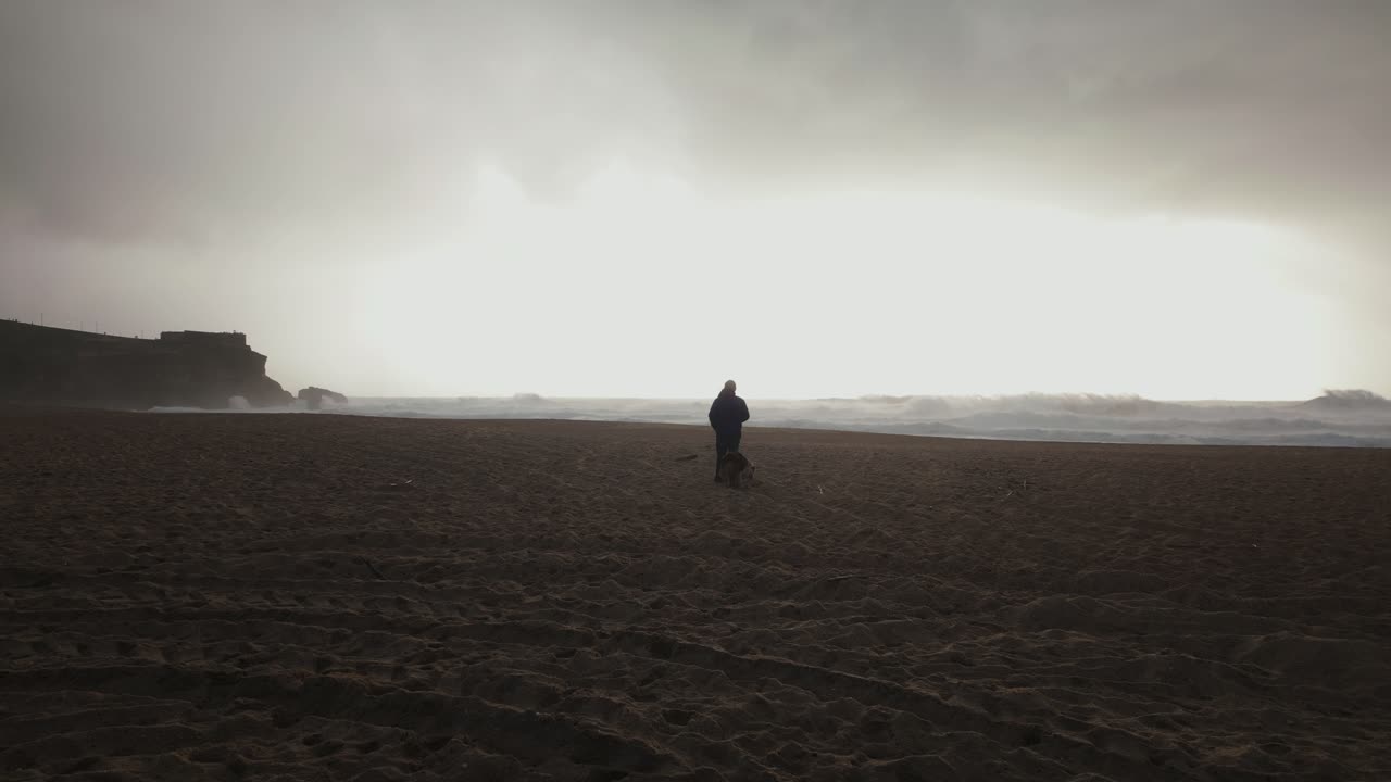 Melancholic atmosphere on the beach