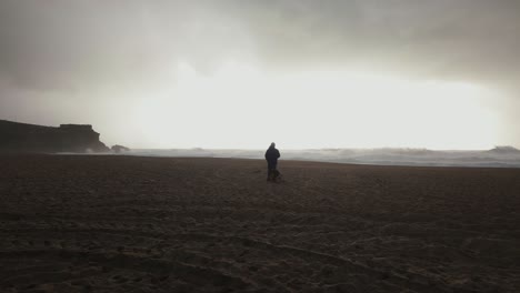 melancholic atmosphere on the beach