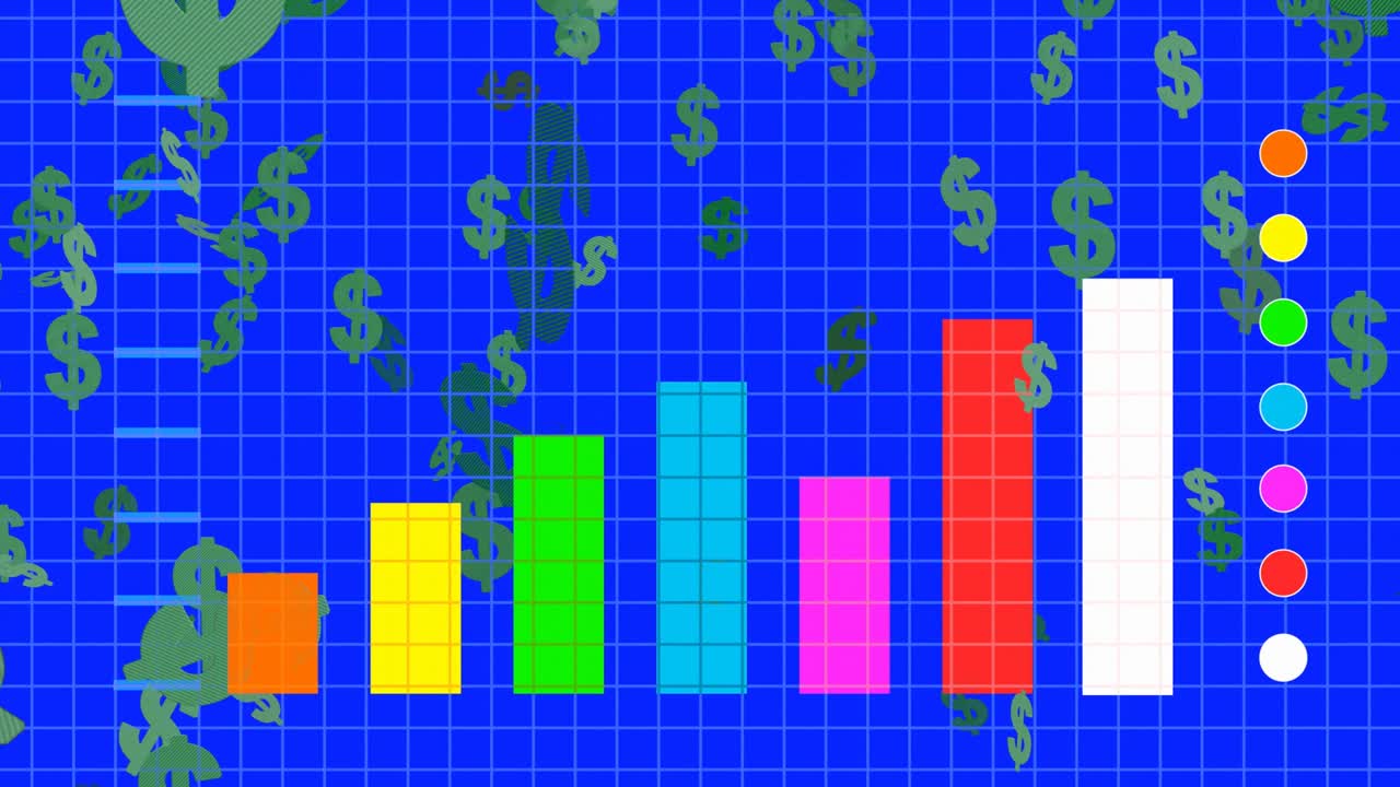 bolsa de valores en la línea de tendencia dólar